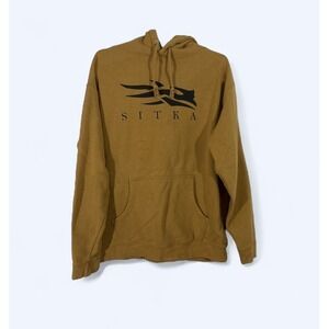 SITKA HOODIE MENS LARGE ICON LOGO MUSTARD THICK WARM